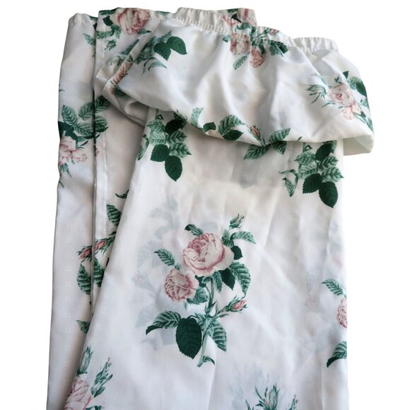 Vintage Swiss Polka Dot Floral Fabric Shower Curtain Blouson Valance by JCP - Picture 7 of 10